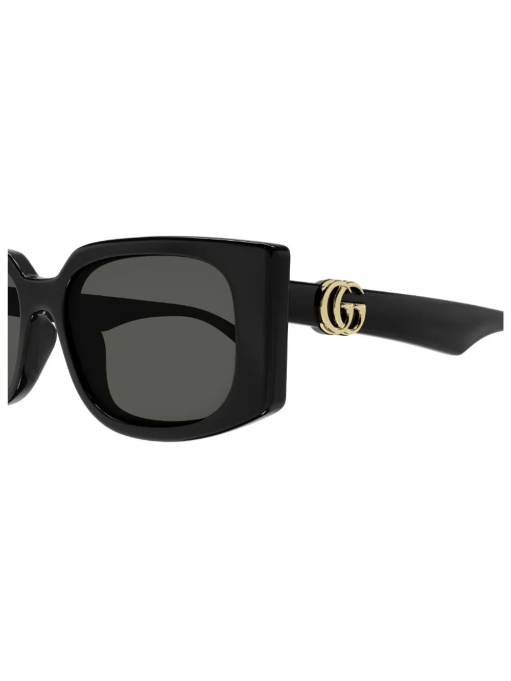 New Gucci Women's Sunglasses Black Square Grey Lens Injected Frame GG1534S 001